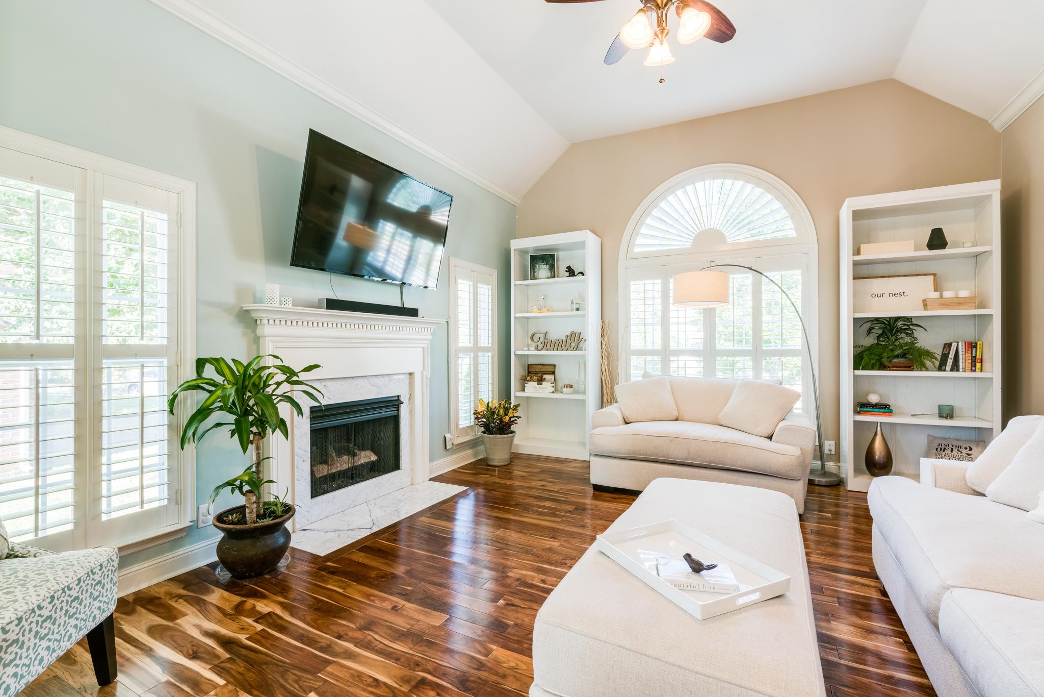 3126 Vera Valley Road Franklin, TN 37064 - Photo 6 of 30 a living room with furniture fireplace and flat screen tv
