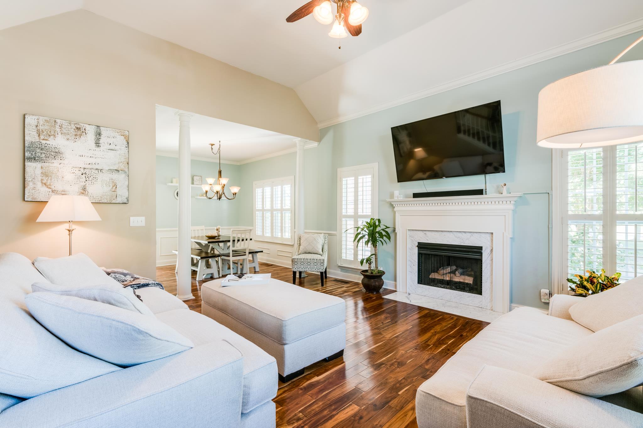 3126 Vera Valley Road Franklin, TN 37064 - Photo 8 of 30 a living room with furniture fireplace and flat screen tv
