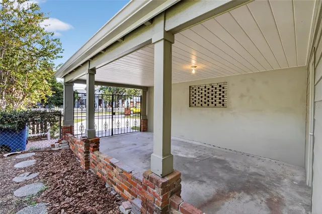 a house view with a backyard space