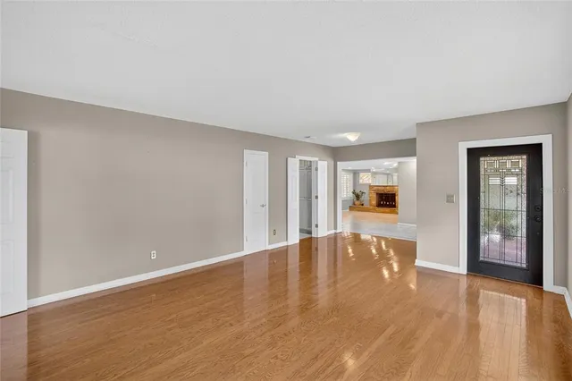 an empty room with a window