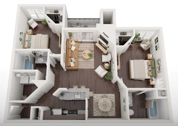 a very nice looking room with many windows