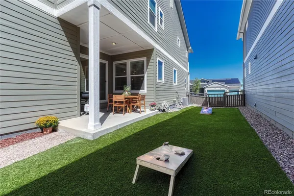 a house view with a outdoor space