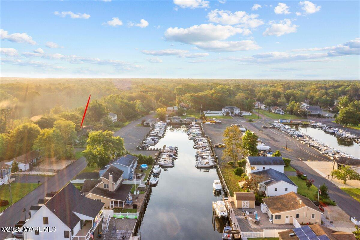 an aerial view of multiple house