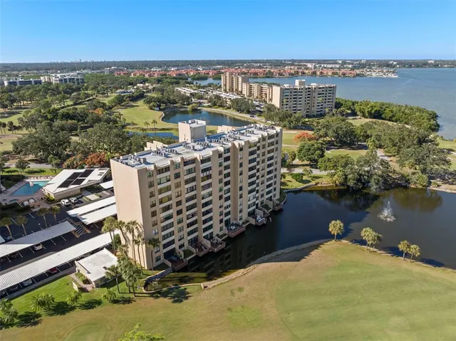 a view of lake and city