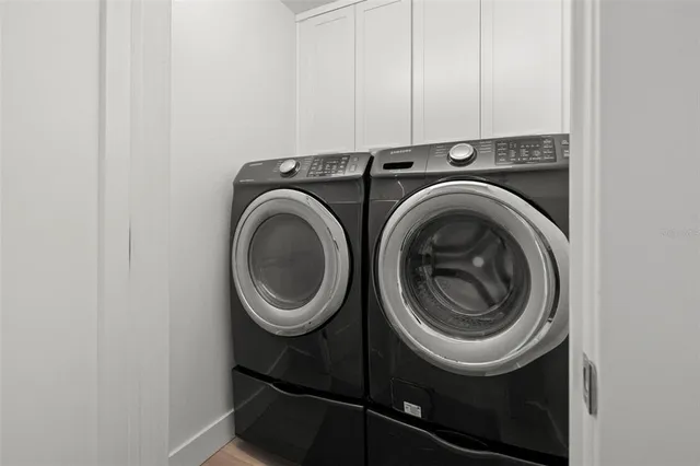 a view of a lake from a yard