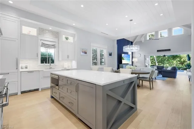 a workspace with furniture and a window