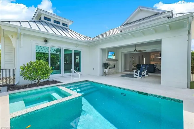 a view of a building with wooden floor