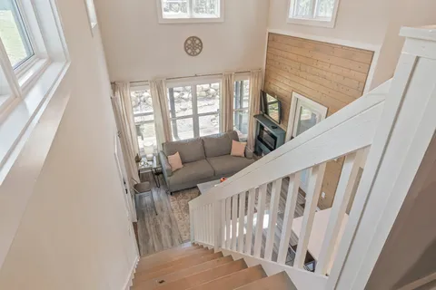 a room with furniture and windows