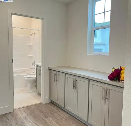 a bathroom with a sink and a shower