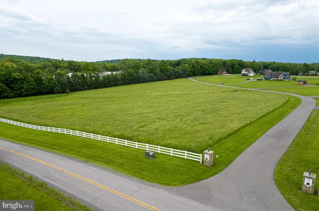 a view of a golf course with a garden