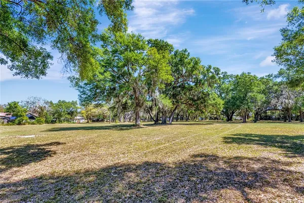 a view of a yard with an empty space