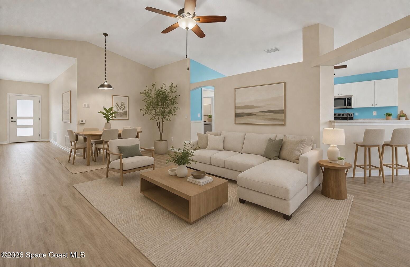 2547 Deercroft Drive Melbourne, FL 32940 - Photo 7 of 35 a living room with furniture and wooden floor