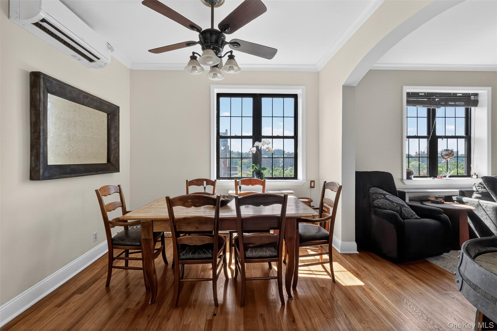 824 Bronx River Road, Unit 7C Bronxville, NY 10708 - Photo 4 of 13 a view of a dining room with furniture window and wooden floor