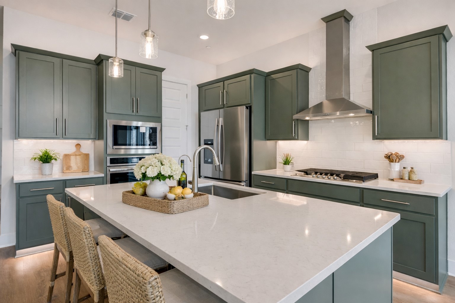 17306 Hattie Trace Austin, TX 78738 - Photo 5 of 37 a kitchen with stainless steel appliances a dining table and chairs