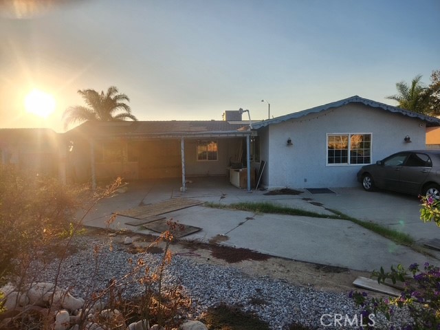 a backyard of a house