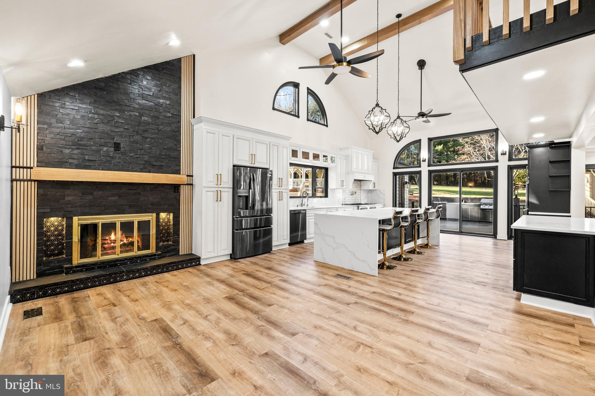 12206 Cleghorn Road Cockeysville, MD 21030 - Photo 20 of 76 Kitchen with Wood-burning Fireplace