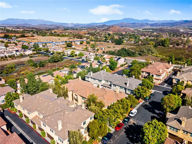 an aerial view of multiple house