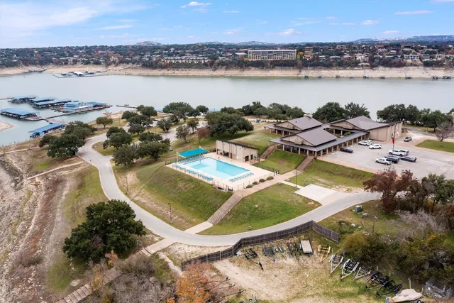 a view of a ocean with city