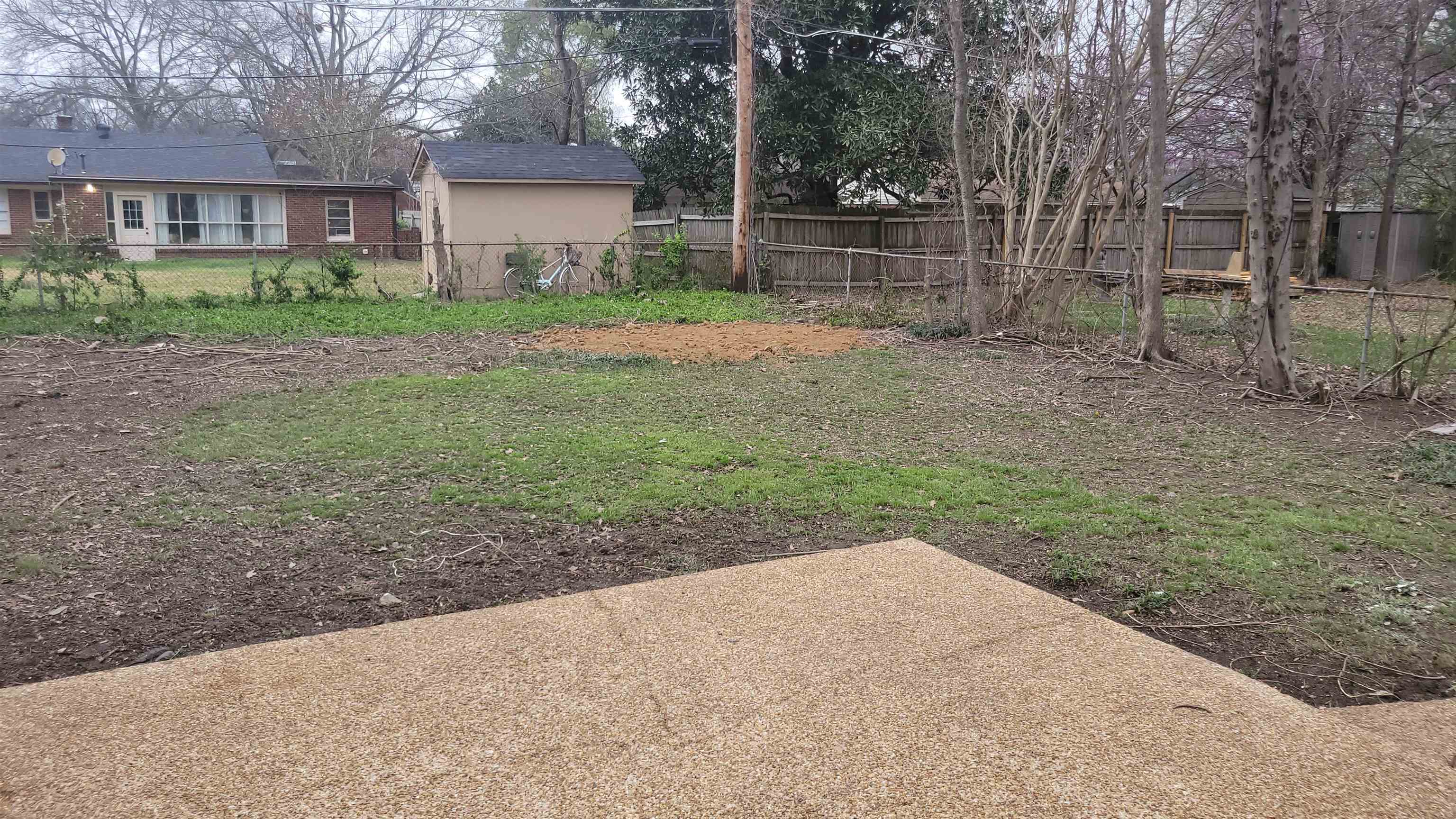 4574 Boyce Road Memphis, TN 38117 - Photo 22 of 28 a backyard of a house with wooden fence