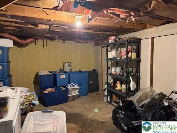 a view of a storage room with washer and dryer