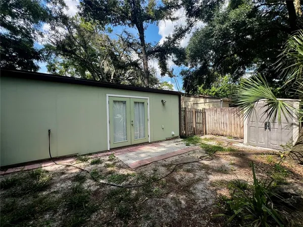 a backyard of a house