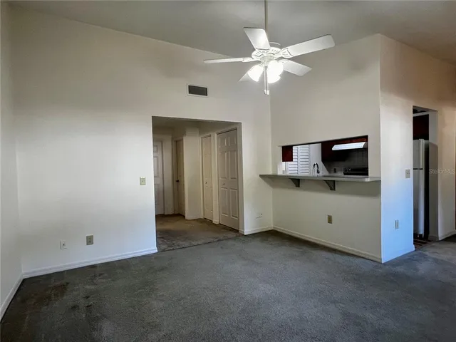 a view of a livingroom with an empty space