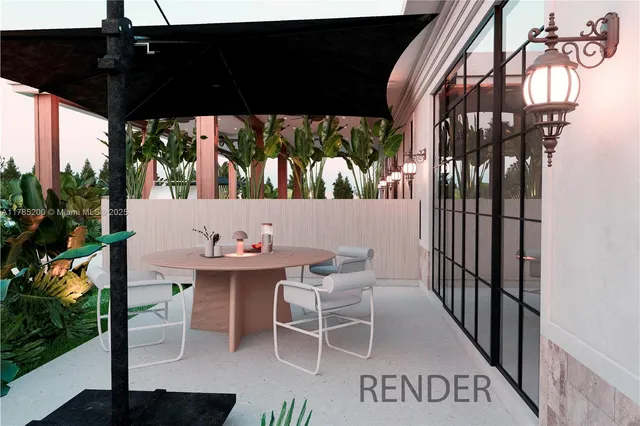 a view of a street with a couple of cars parked in front of house