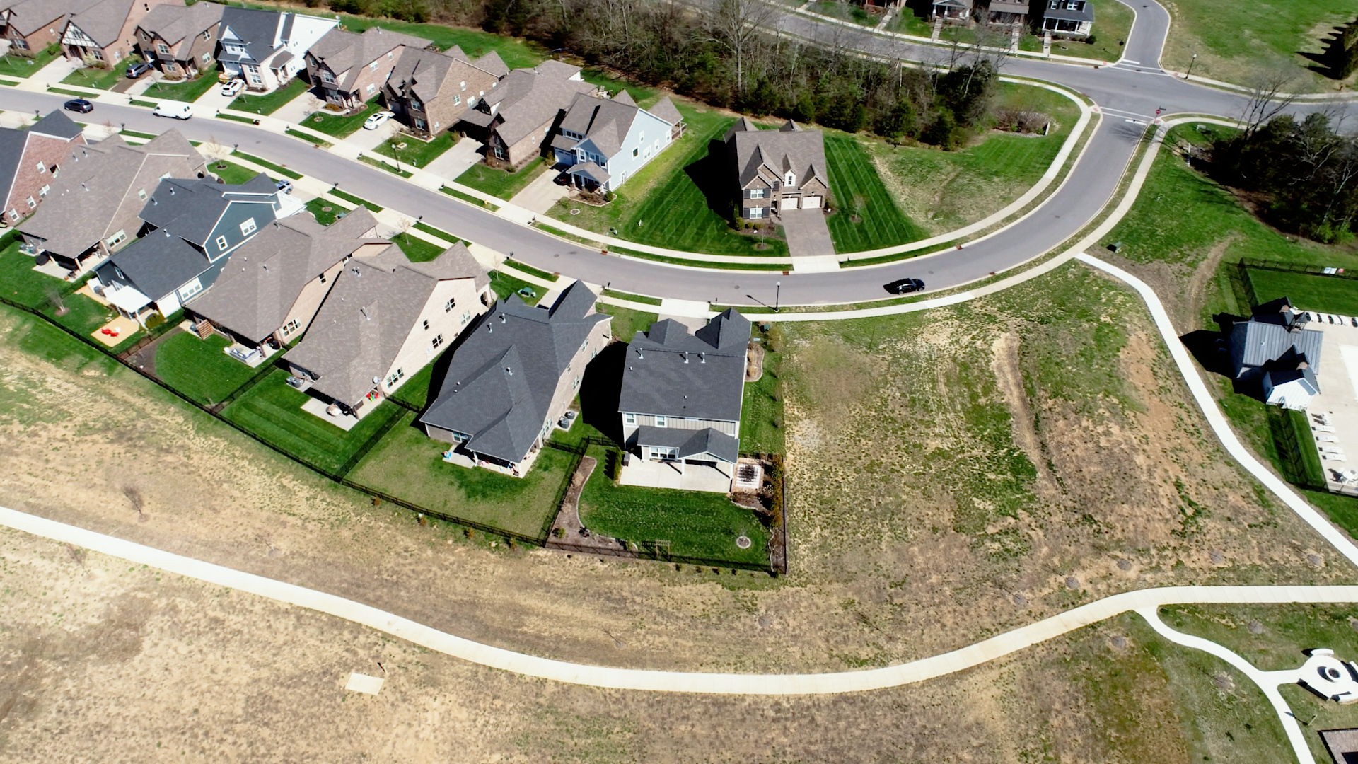 123 Monarchos Drive Gallatin, TN 37066 - Photo 53 of 55 an aerial view of a house with a garden and swimming pool
