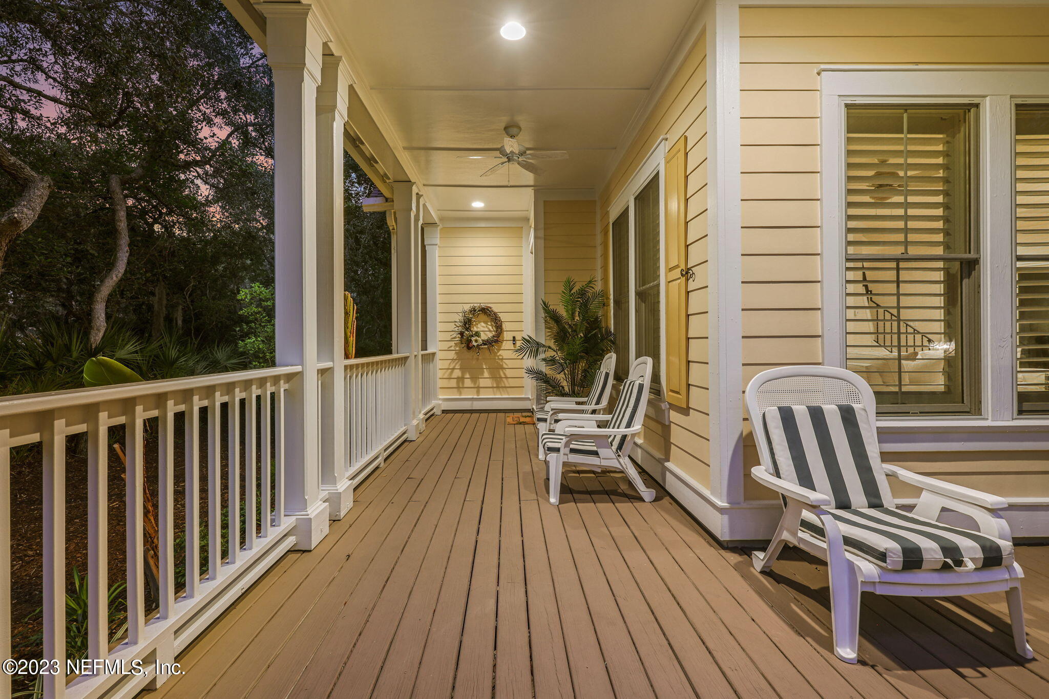 120 Istoria Drive St. Augustine, FL 32095 - Photo 67 of 90 a view of balcony with wooden floor and outdoor seating
