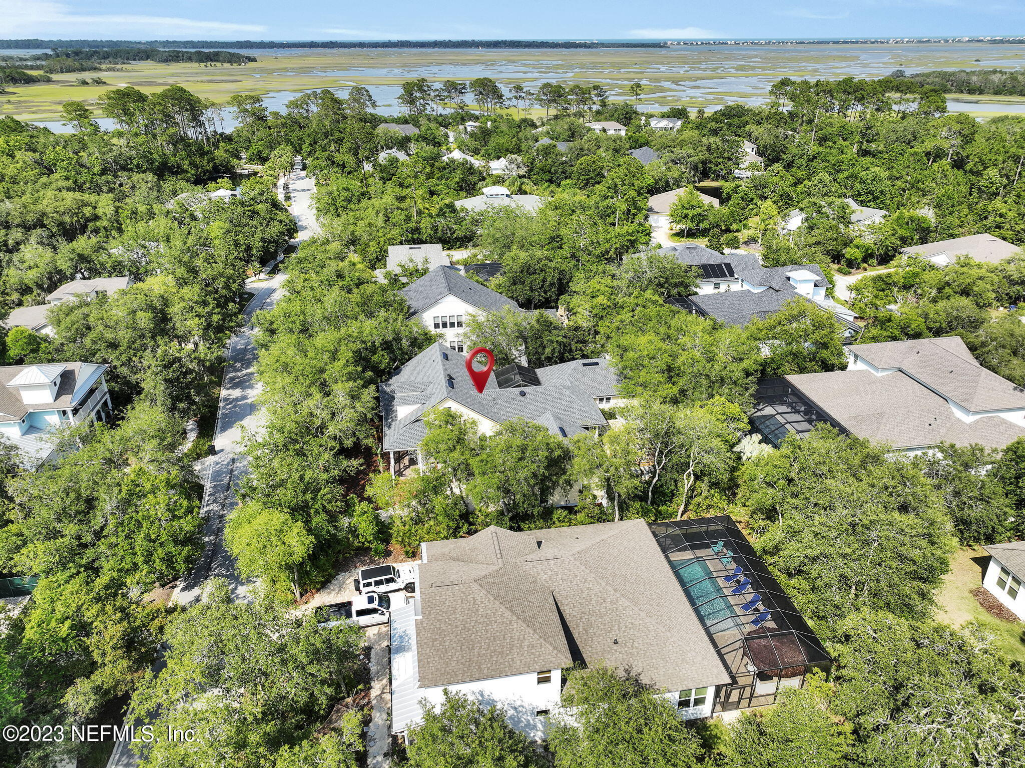 120 Istoria Drive St. Augustine, FL 32095 - Photo 84 of 90 an aerial view of residential houses with outdoor space and trees