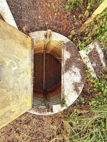 a view of wooden door
