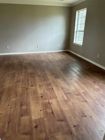 an aerial view of a yard with outdoor space