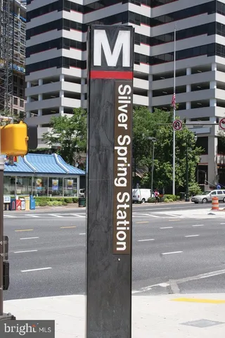 a view of a building with sitting area