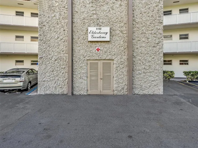 a view of a car garage