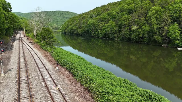a view of a lake from a balcony