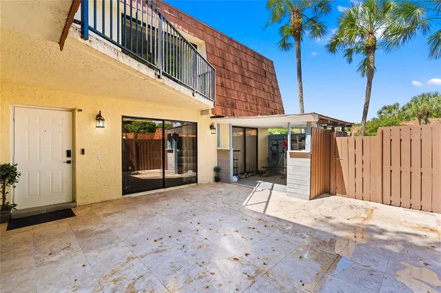 a view of a house with a patio
