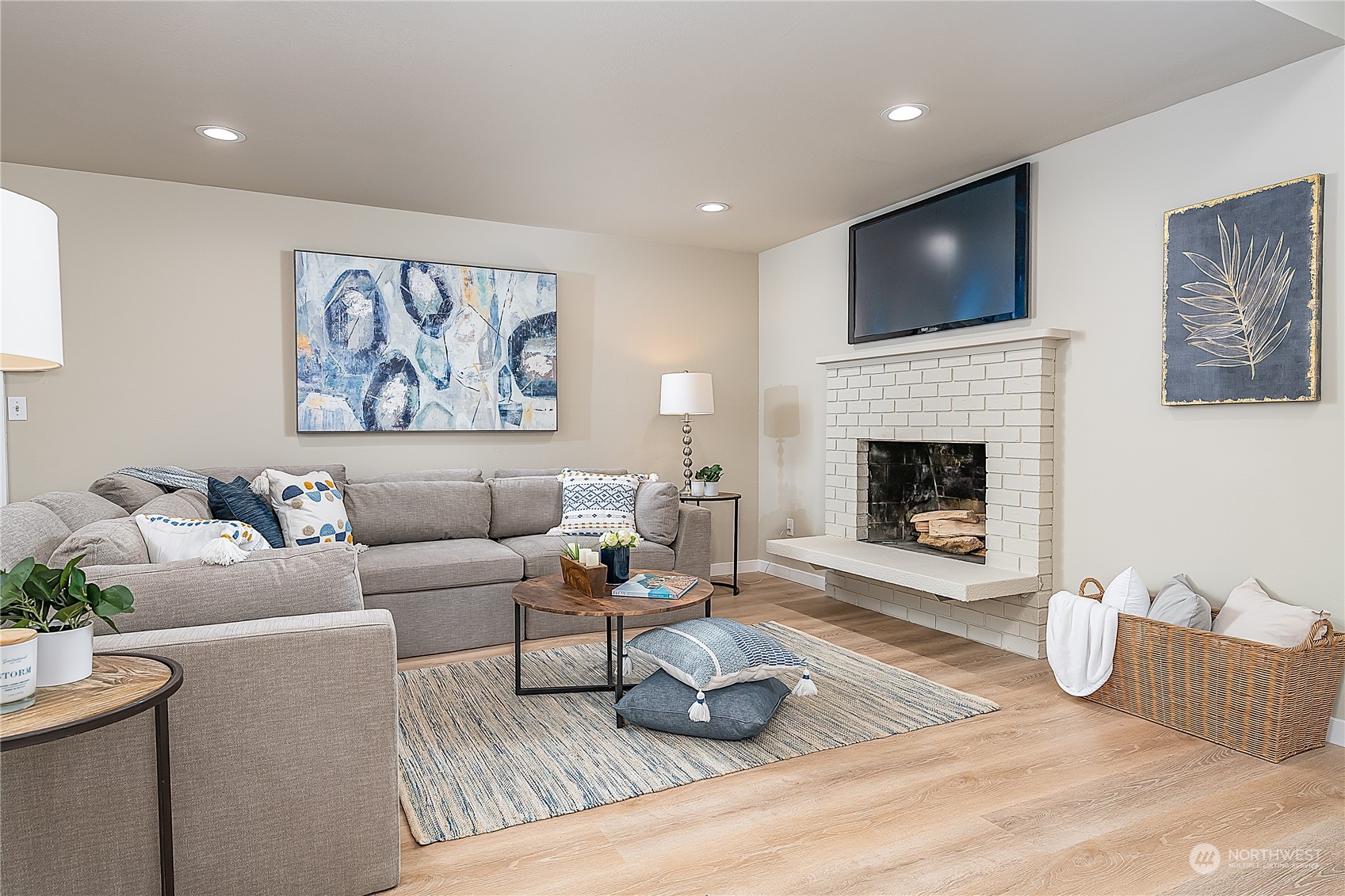 24121 6th Place West Bothell, WA 98021 - Photo 11 of 32 a living room with furniture and a fireplace