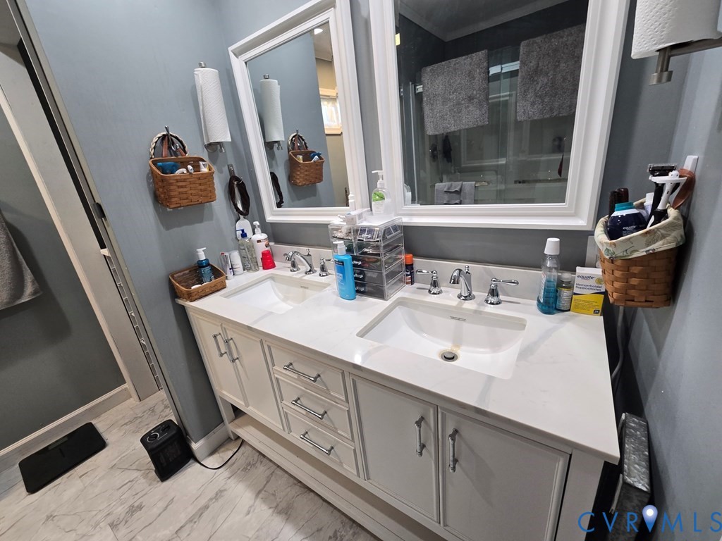 6 Mahan Road Farmville, VA 23901 - Photo 17 of 30 a bathroom with a sink and a mirror
