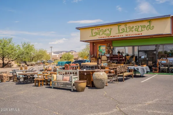 a view of porch with seating space
