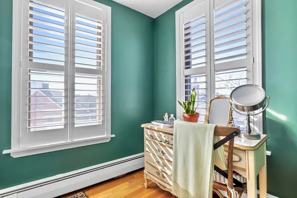 a room with furniture and a window