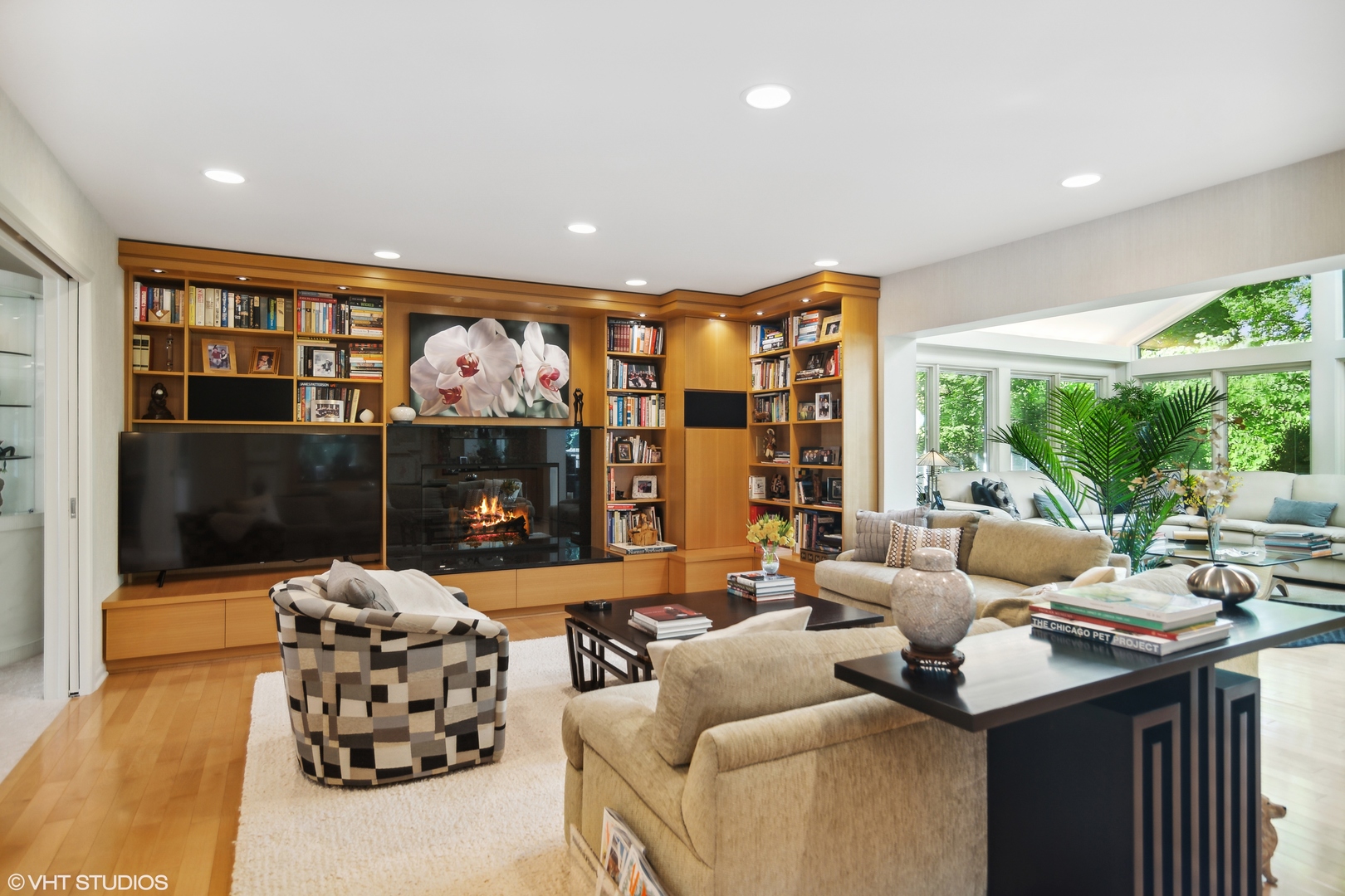 3134 Temple Lane Wilmette, IL 60091 - Photo 17 of 32 a living room with furniture and a floor to ceiling window