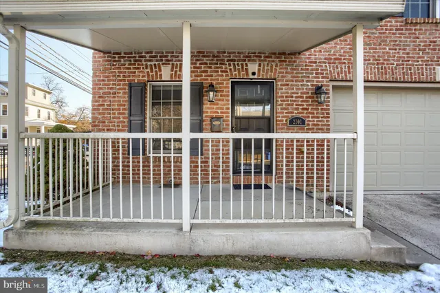 a view of a brick house with a window