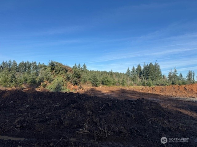 a view of an outdoor space with mountain view