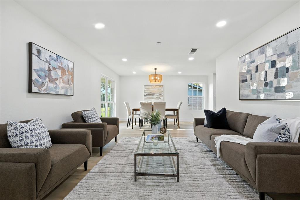 3734 Kimball Ridge Drive Dallas, TX 75233 - Photo 4 of 13 a living room with furniture and wooden floor