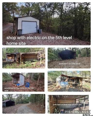 a view of a backyard with garden