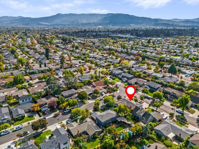 a view of city and mountain