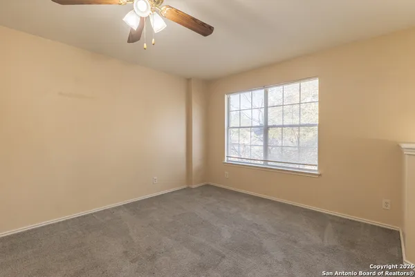 an empty room with a window