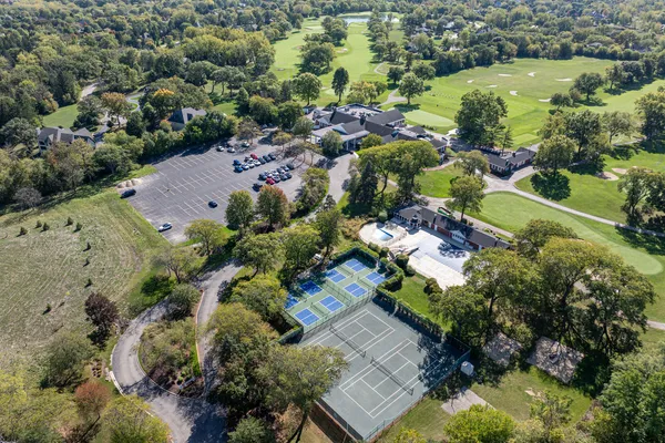 an aerial view of multiple house