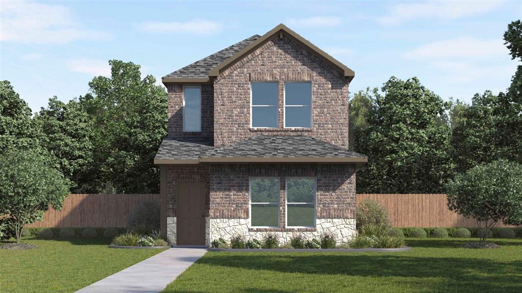 952 Happy Holly Road Lavon, TX 75166 - Photo 1 of 2 Two-story exterior with brick and stone façade, gabled roofline, and front entry sidewalk