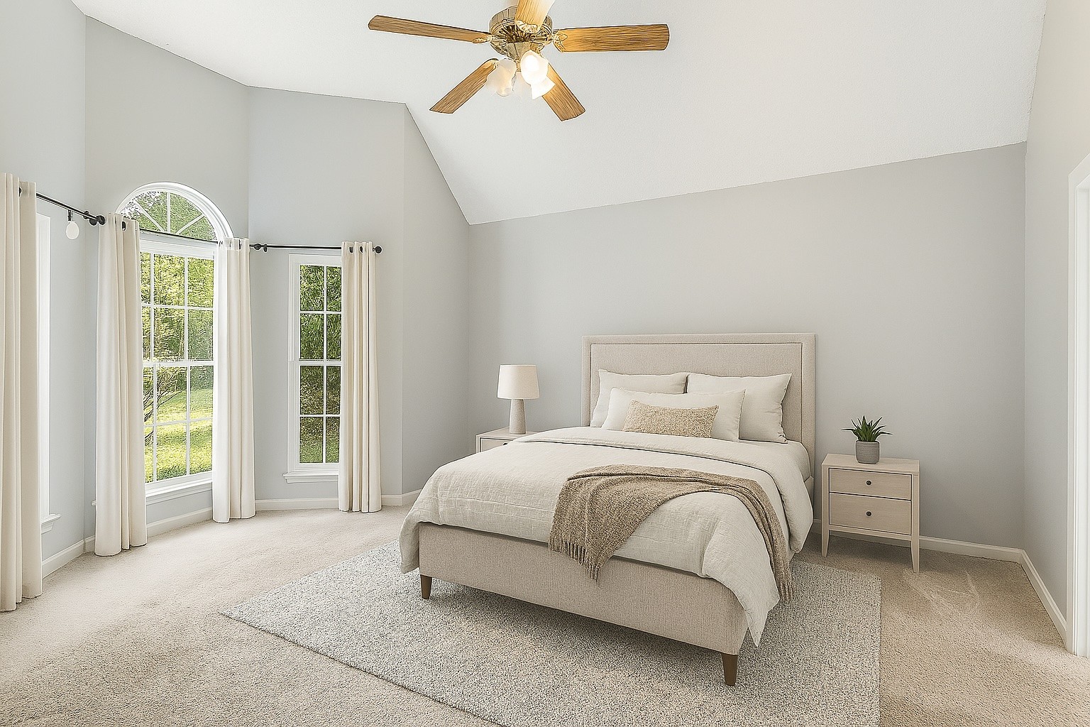 2117 Spring Hill Circle Spring Hill, TN 37174 - Photo 15 of 32 a bedroom with a bed and a chandelier